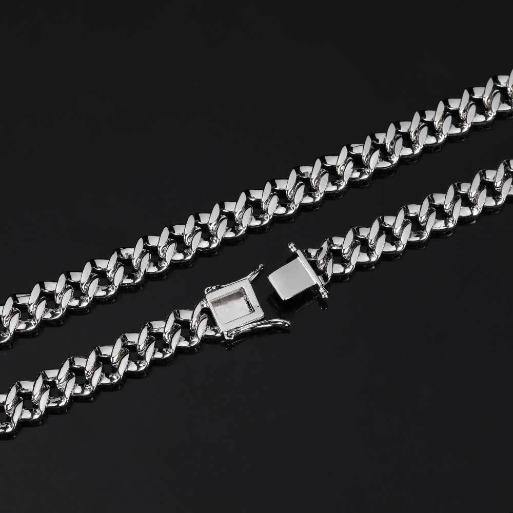 9mm Single Row Zircon Cuban Necklace