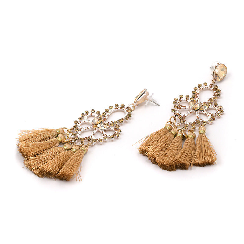 Folk earrings creative earrings tassel earrings - Aureate Aura