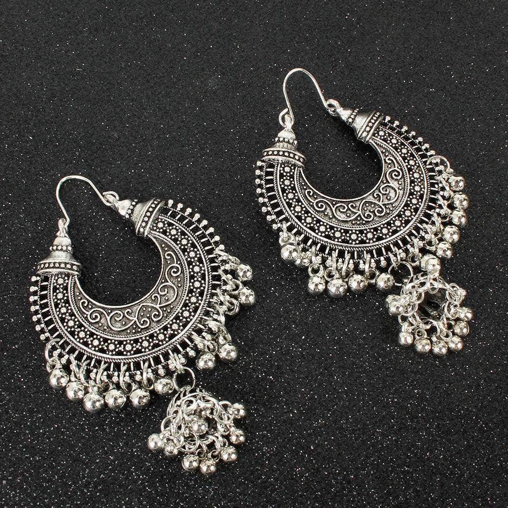Bell Tassel Earrings Diamond Lens Earrings Vintage Earrings Bell Earrings Earrings - Aureate Aura