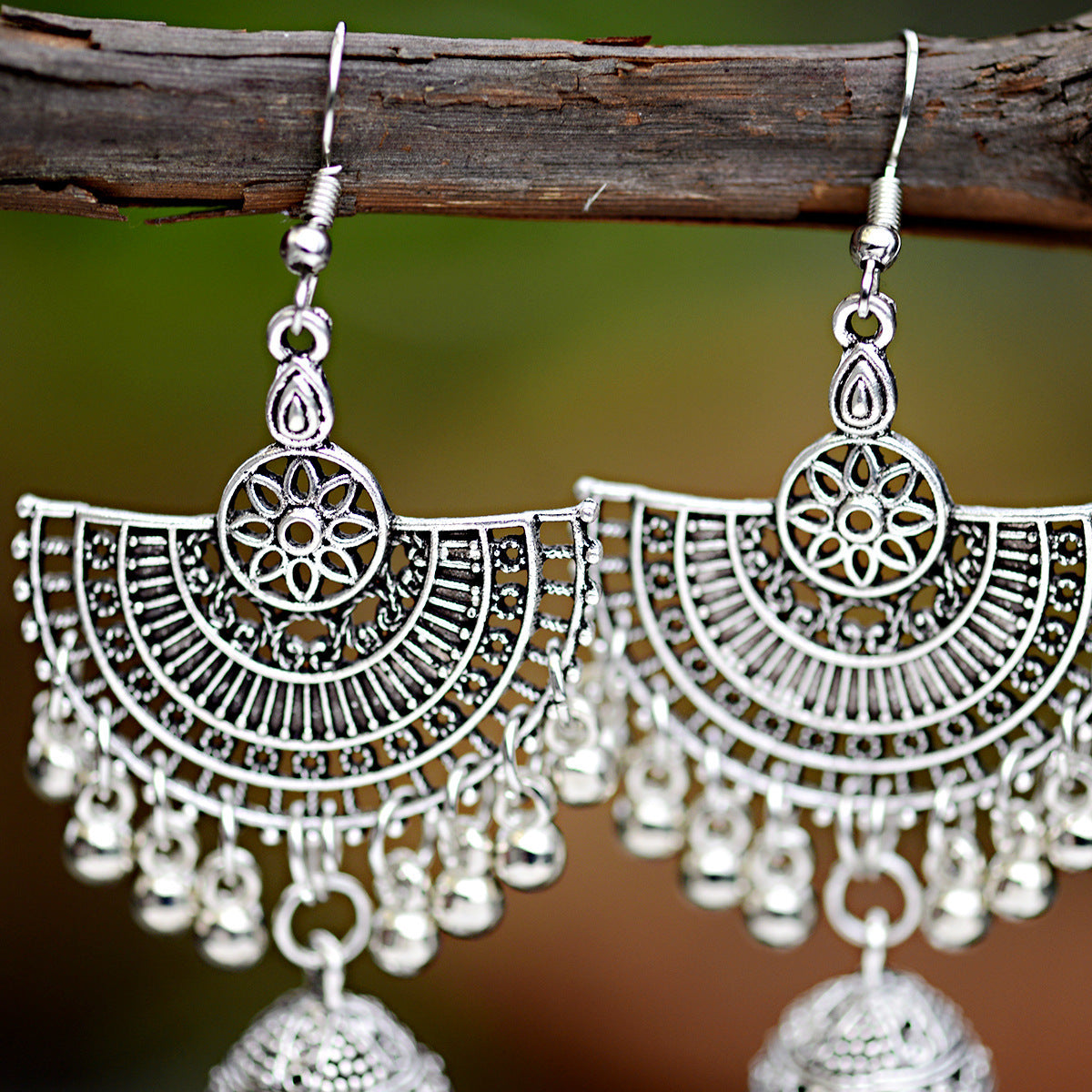 Bell Tassel Earrings Diamond Lens Earrings Vintage Earrings Bell Earrings Earrings - Aureate Aura