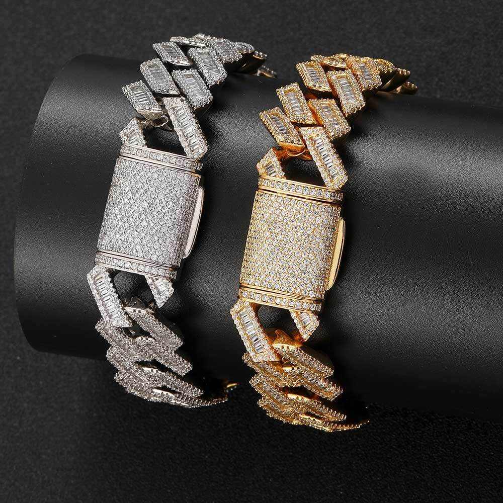 Hip Hop 18mm Double Row Diamond Cuban Chain - Aureate Aura