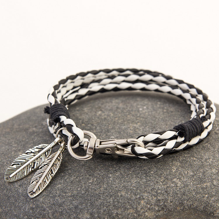 Fashion Jewelry Leather Charm Friendship Bracelets & Bangles - Aureate Aura