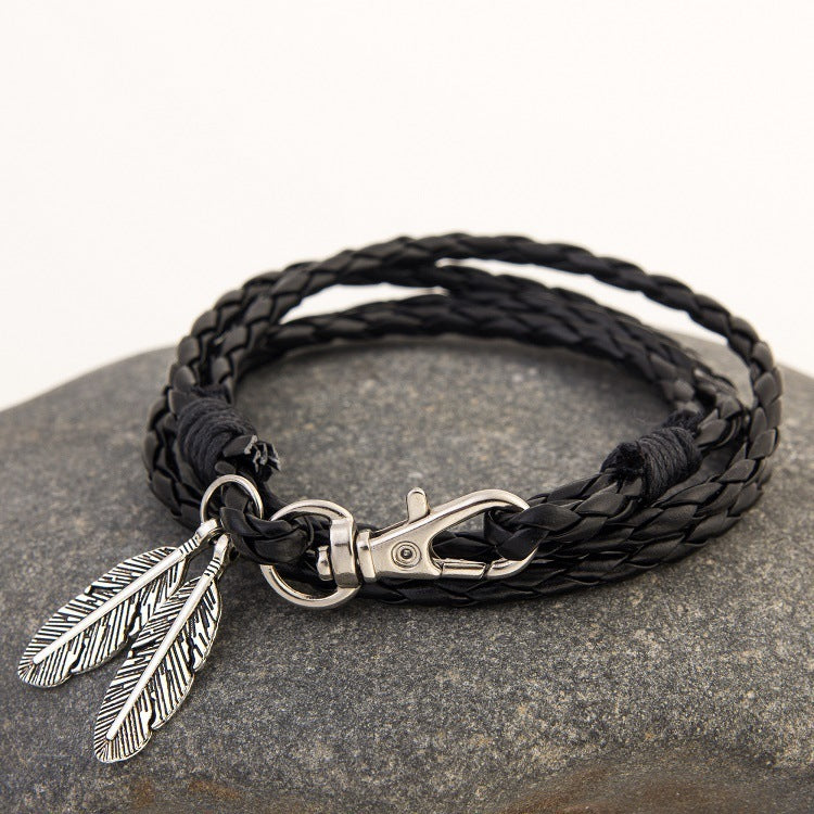 Fashion Jewelry Leather Charm Friendship Bracelets & Bangles - Aureate Aura