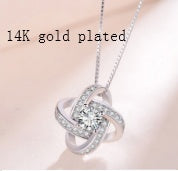 925 Sterling Silver Necklace For Women Forever Heart AAA Zircon Mosaic Necklaces & Pendants Gift - Aureate Aura