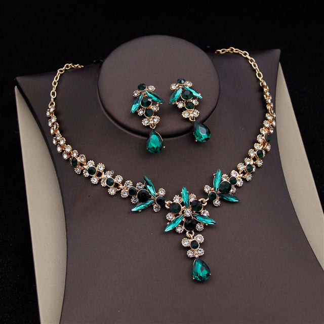 Royal Queen Bridal Jewelry Sets For Women Luxury Tiaras Crow - Aureate Aura