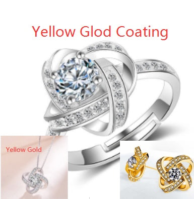 925 Sterling Silver Necklace For Women Forever Heart AAA Zircon Mosaic Necklaces & Pendants Gift - Aureate Aura