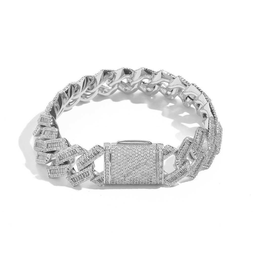 Hip Hop 18mm Double Row Diamond Cuban Chain - Aureate Aura