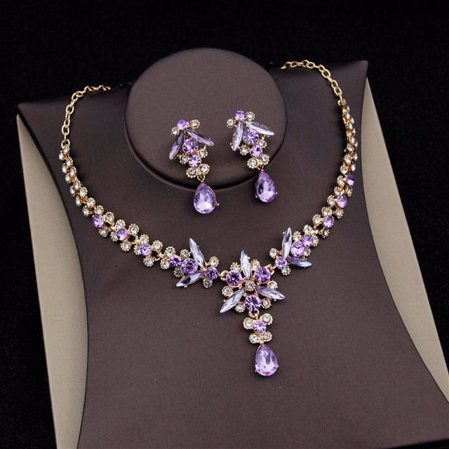 Royal Queen Bridal Jewelry Sets For Women Luxury Tiaras Crow - Aureate Aura