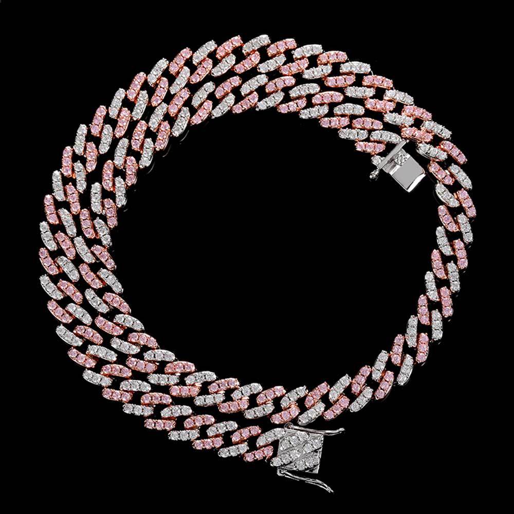 9mm Single Row Zircon Cuban Necklace