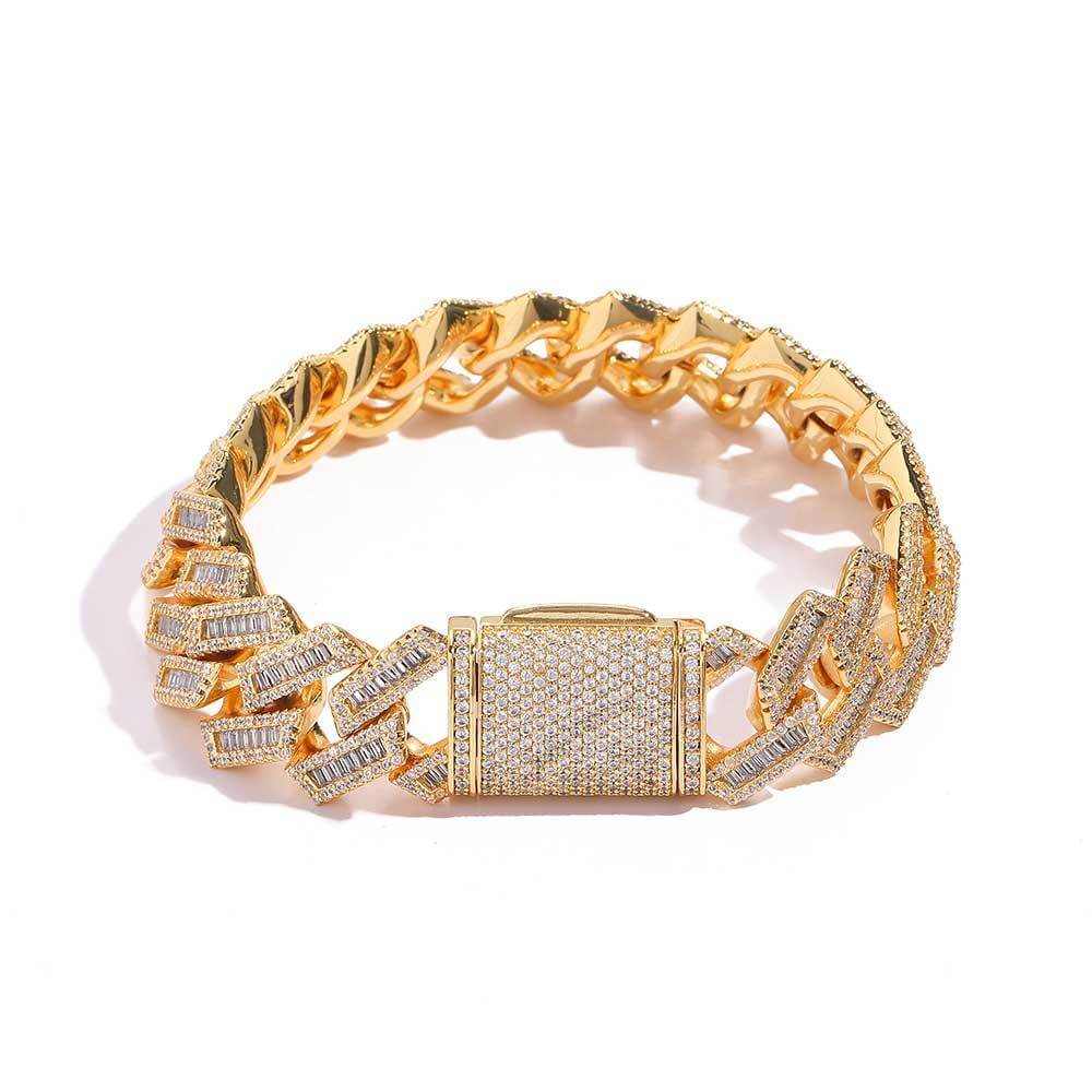 Hip Hop 18mm Double Row Diamond Cuban Chain - Aureate Aura