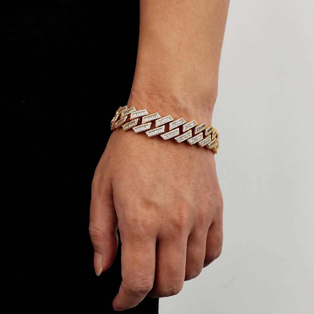 Hip Hop 18mm Double Row Diamond Cuban Chain - Aureate Aura
