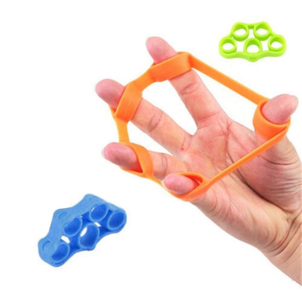 Silicone Finger Trainer Hand Gripper Resistance Bands Fitness - Aureate Aura