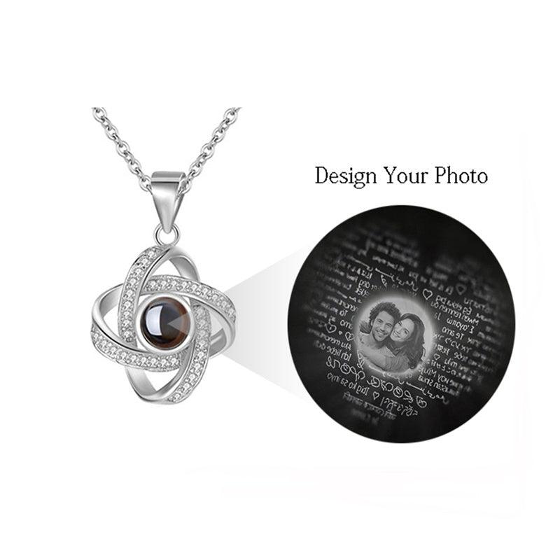Original Projection Necklace Jewelry Gift with Hidden Love Words for Women - Aureate Aura