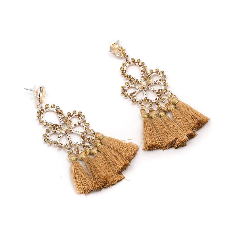 Folk earrings creative earrings tassel earrings - Aureate Aura