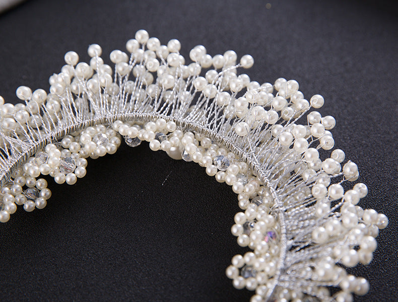 Korean Bridal Hair Accessories, Pearl Headbands, Hair Bands,  Head Flowers, Wedding Accessories, Flowers, Wedding Accessories - Aureate Aura
