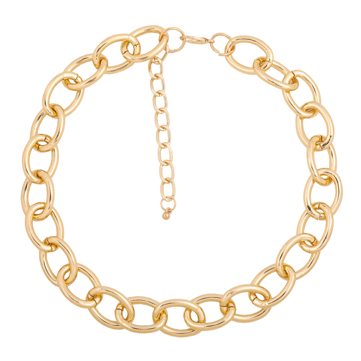 Shiny chain-like alloy necklace sweater chain