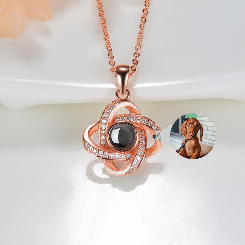 Original Projection Necklace Jewelry Gift with Hidden Love Words for Women - Aureate Aura