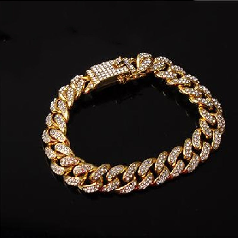 Cuban Chain Necklace Bracelet Watch Set - Aureate Aura