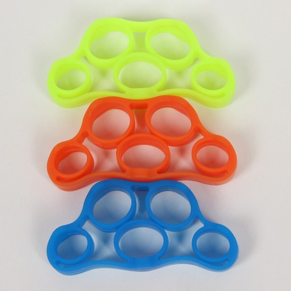 Silicone Finger Trainer Hand Gripper Resistance Bands Fitness - Aureate Aura