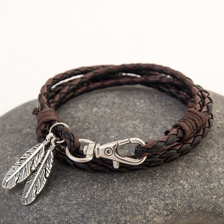 Fashion Jewelry Leather Charm Friendship Bracelets & Bangles - Aureate Aura