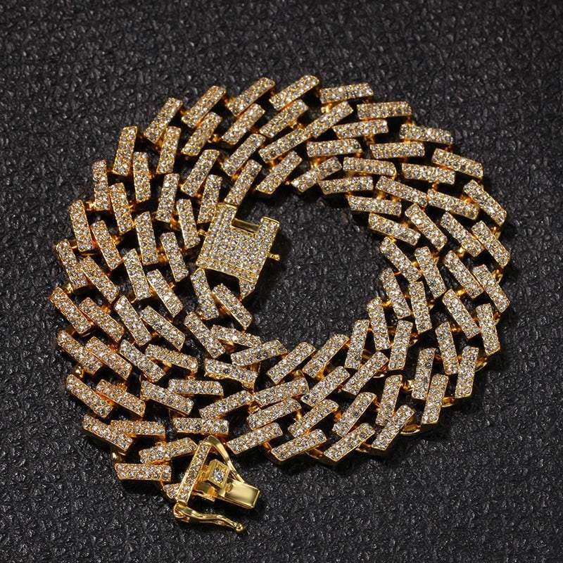 Rhombus full diamond Cuban chain - Aureate Aura