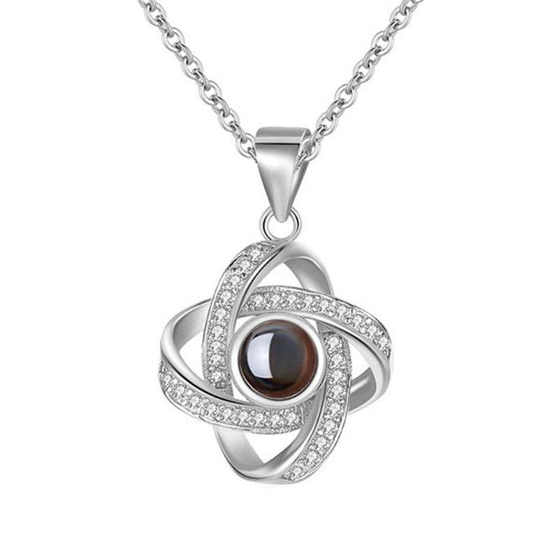 Original Projection Necklace Jewelry Gift with Hidden Love Words for Women - Aureate Aura