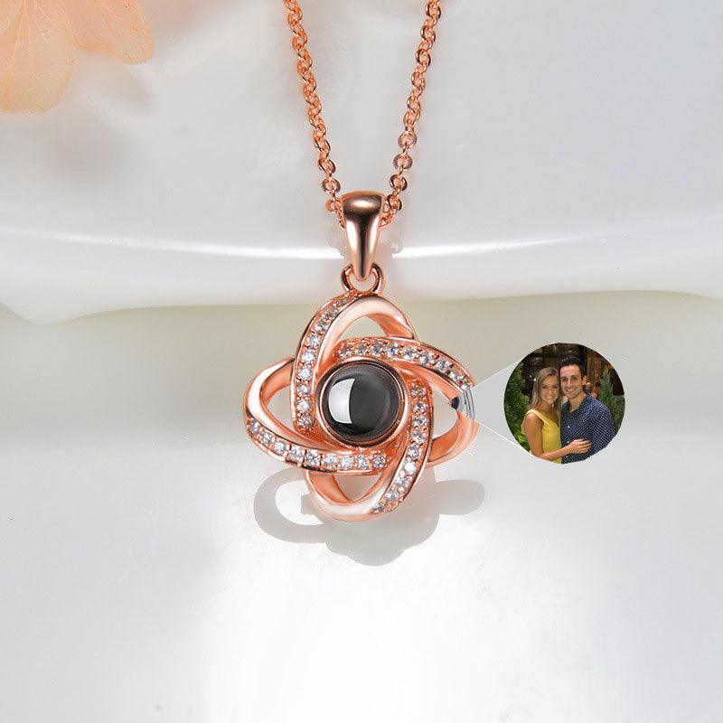 Original Projection Necklace Jewelry Gift with Hidden Love Words for Women - Aureate Aura