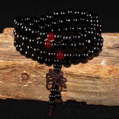 Beaded Knot black ebony Men Bracelets Bangles - Aureate Aura