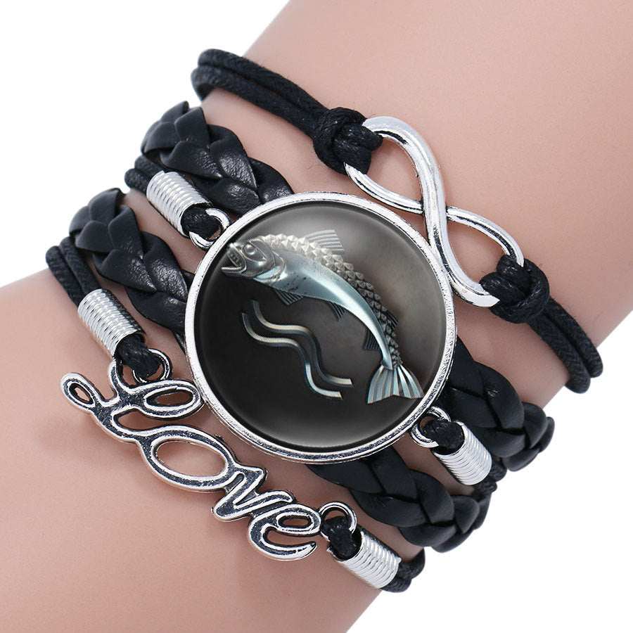 Game Of Throne Bracelet House Stark Wolf Head Infinity Glass Cabochon Bracelets Bangles WINTER COMING Wrap Bracelet - Aureate Aura