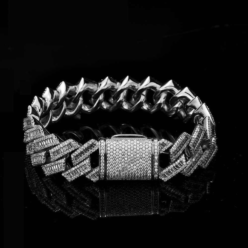 Hip Hop 18mm Double Row Diamond Cuban Chain - Aureate Aura