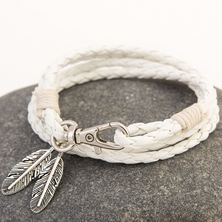Fashion Jewelry Leather Charm Friendship Bracelets & Bangles - Aureate Aura
