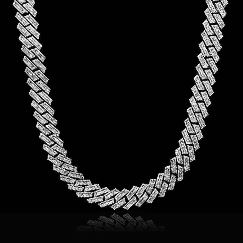Hip Hop 18mm Double Row Diamond Cuban Chain - Aureate Aura