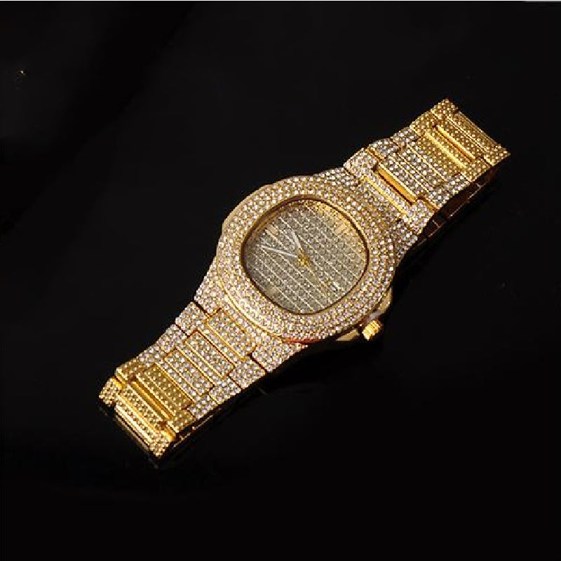 Cuban Chain Necklace Bracelet Watch Set - Aureate Aura