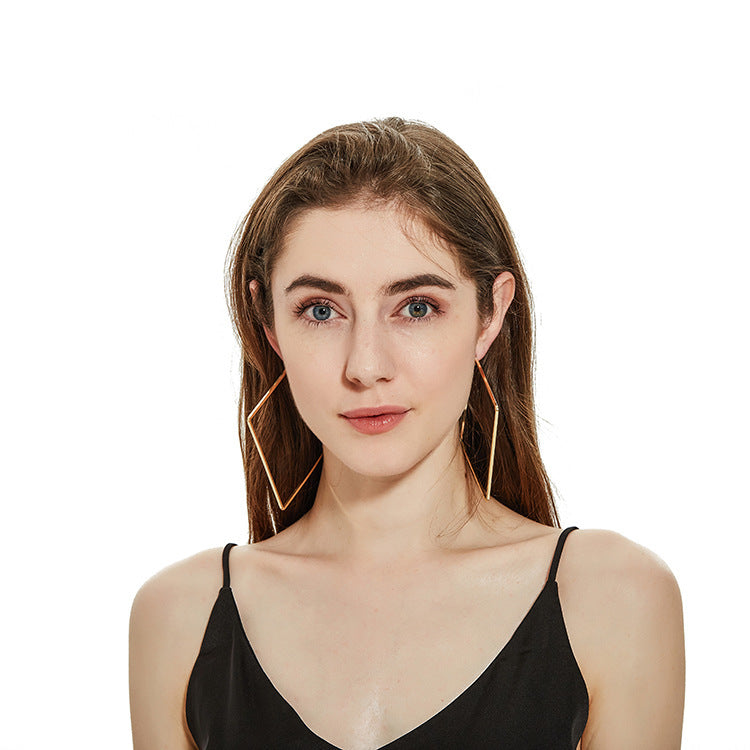 Earrings Women's Geometric Diamond Earrings Earrings - Aureate Aura