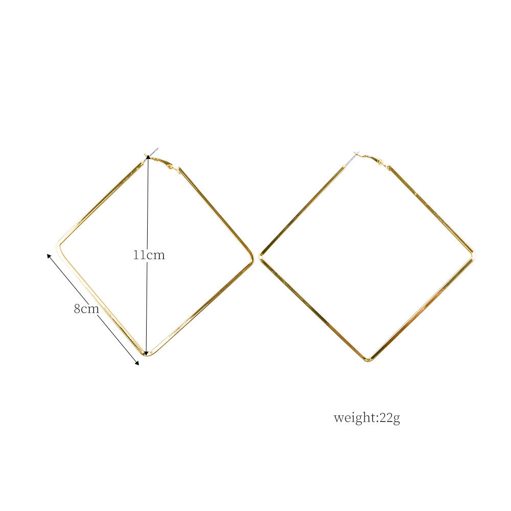 Earrings Women's Geometric Diamond Earrings Earrings - Aureate Aura