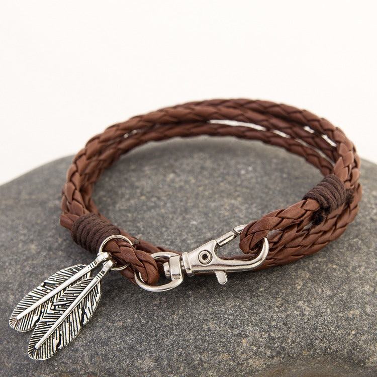 Fashion Jewelry Leather Charm Friendship Bracelets & Bangles - Aureate Aura