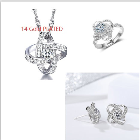 925 Sterling Silver Necklace For Women Forever Heart AAA Zircon Mosaic Necklaces & Pendants Gift - Aureate Aura
