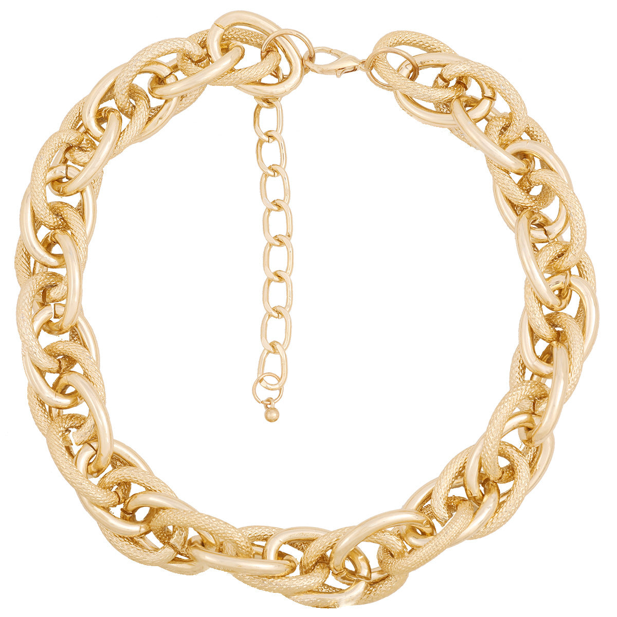 Shiny chain-like alloy necklace sweater chain