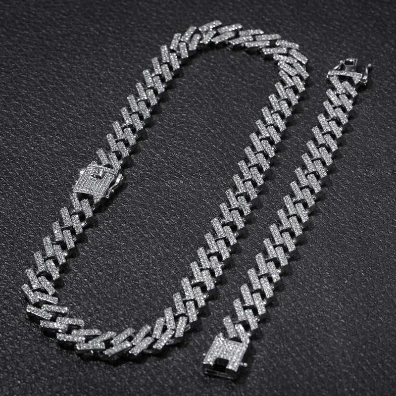 Rhombus full diamond Cuban chain - Aureate Aura