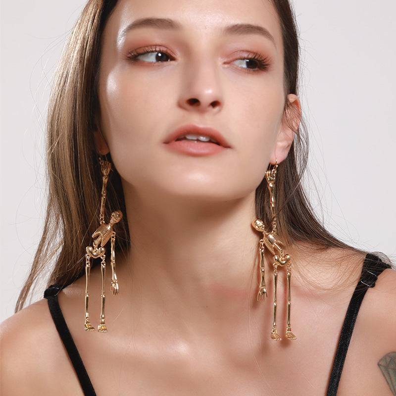 Skull alloy earrings earrings women - Aureate Aura