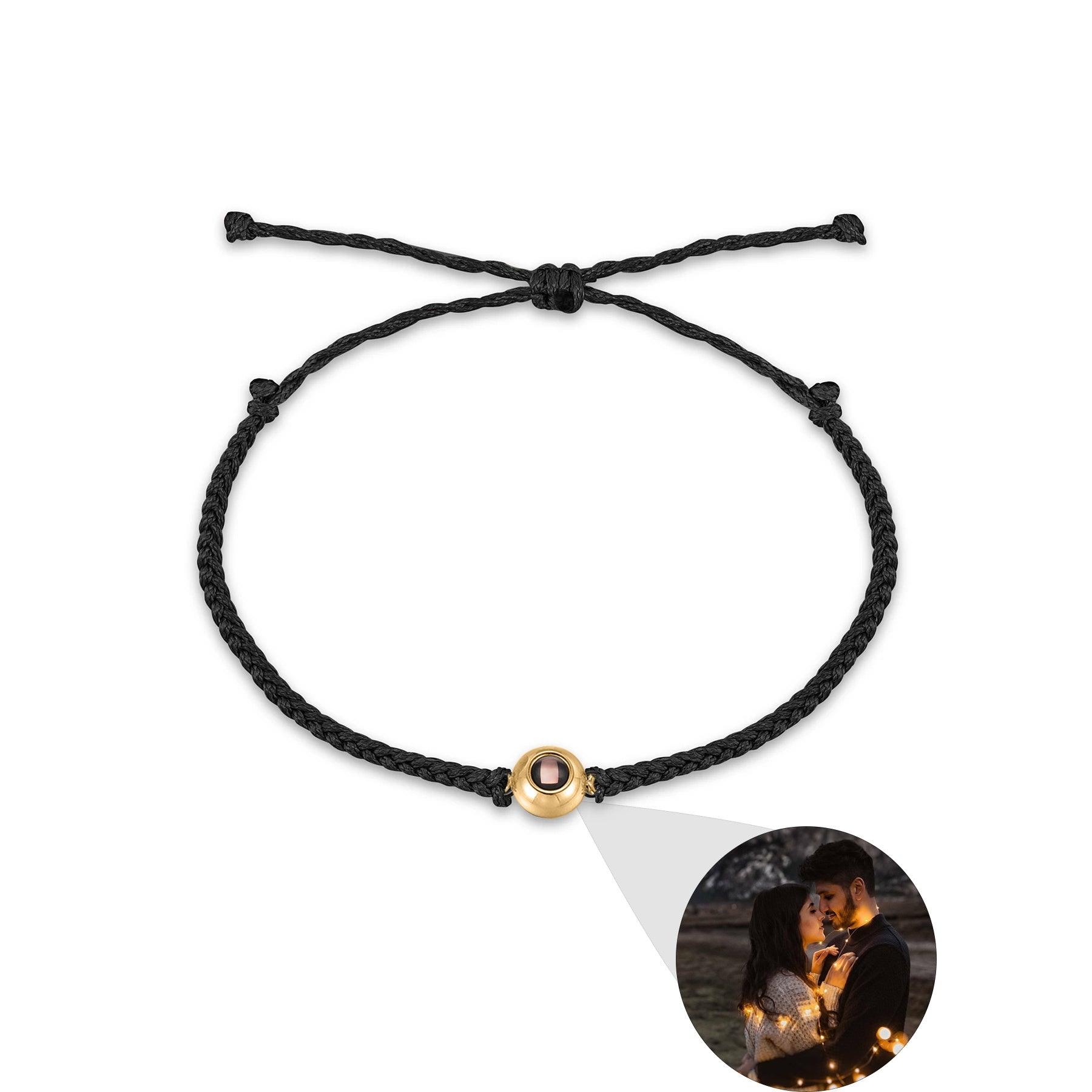 Creative Customized Color Photo Projection Bracelet Hand Woven Lovers Personality Jewelry For Men And Women Valentine's Day Gift - Aureate Aura