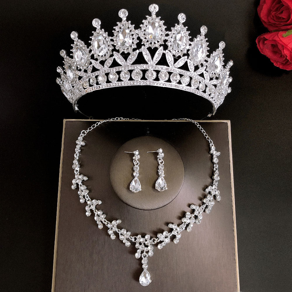 Royal Queen Bridal Jewelry Sets For Women Luxury Tiaras Crow - Aureate Aura