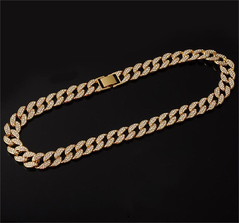 Cuban Chain Necklace Bracelet Watch Set - Aureate Aura