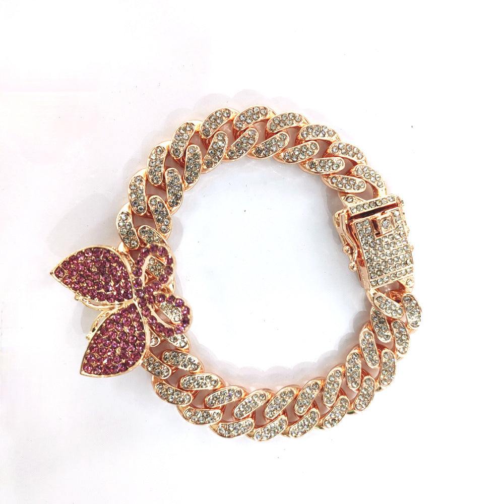 Women's Fashion Butterfly Cuban Necklace - Aureate Aura
