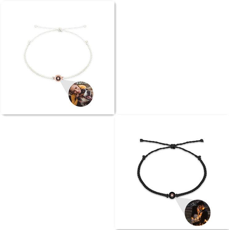 Creative Customized Color Photo Projection Bracelet Hand Woven Lovers Personality Jewelry For Men And Women Valentine's Day Gift - Aureate Aura