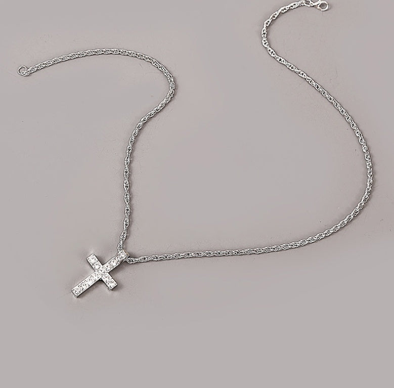 Cross Pendant Necklaces For Women Men Punk Hiphop Rope Chain On Neck Rapper Jewelry - Aureate Aura