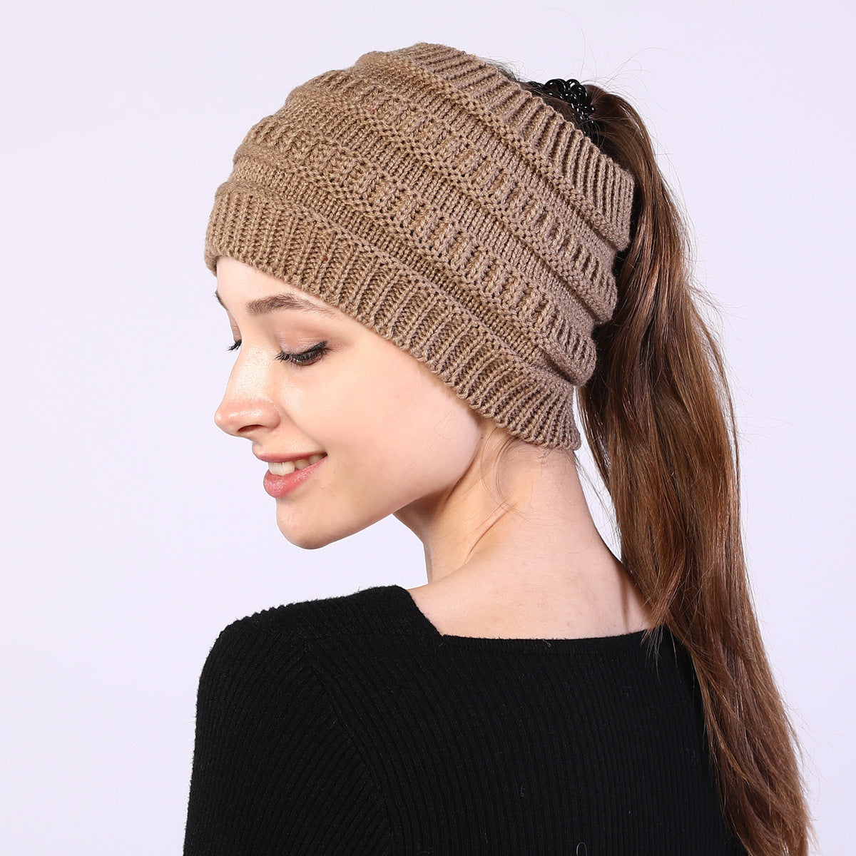 Women's Fashion Winter Hat Widened Solid Color Hair Bands - Aureate Aura
