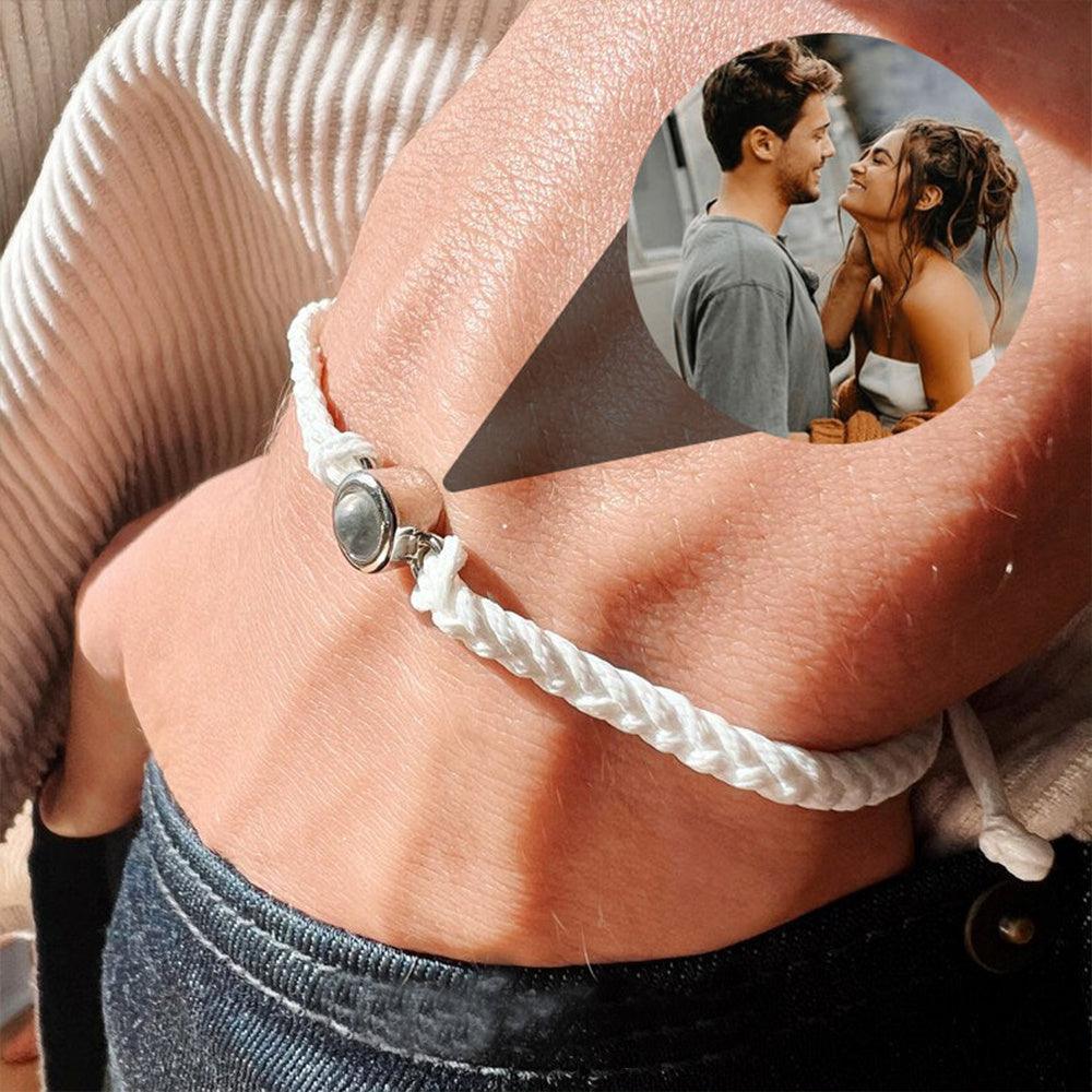 Creative Customized Color Photo Projection Bracelet Hand Woven Lovers Personality Jewelry For Men And Women Valentine's Day Gift - Aureate Aura