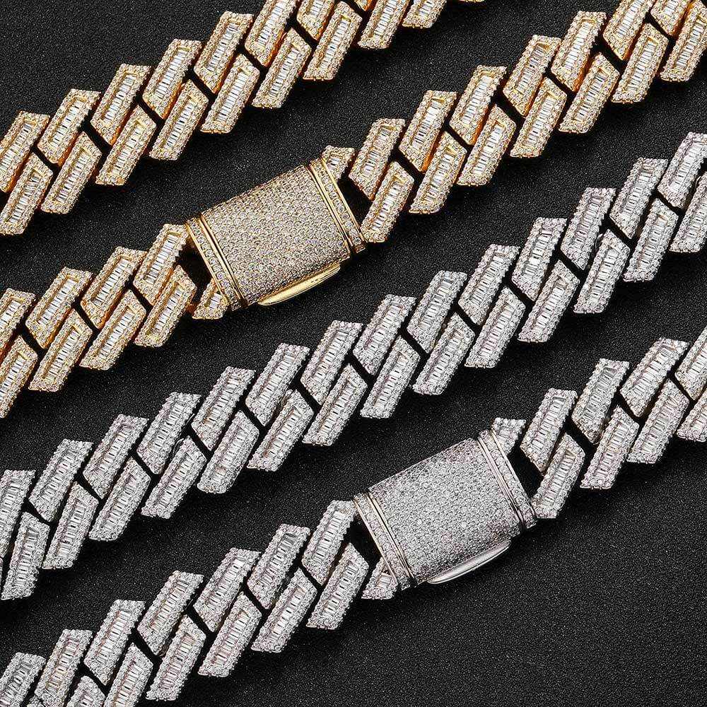 Hip Hop 18mm Double Row Diamond Cuban Chain - Aureate Aura