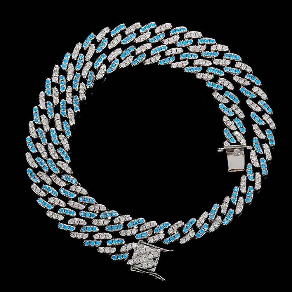 9mm Single Row Zircon Cuban Necklace